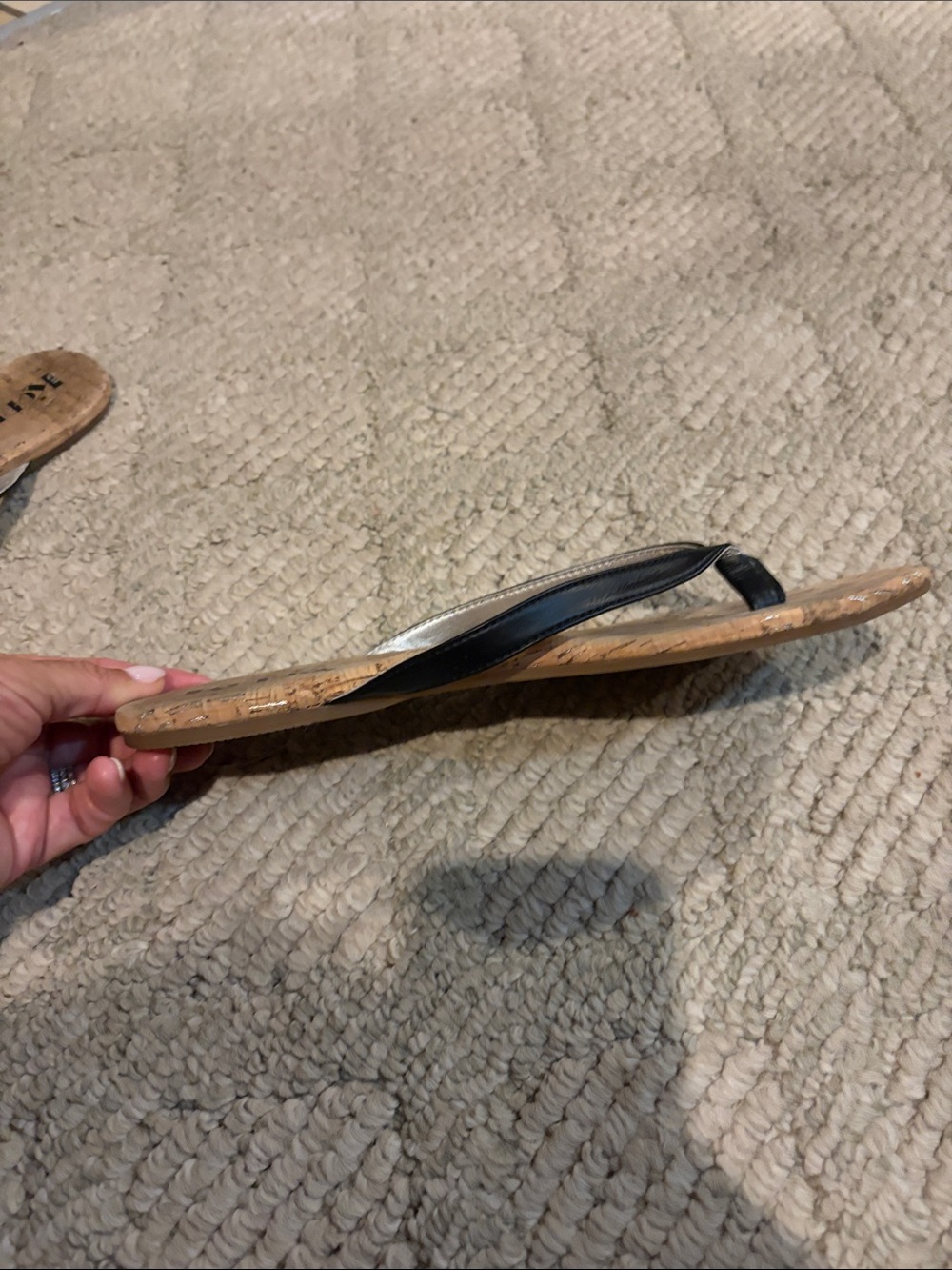 Kork-Ease Black Strap Cork Footbed Flip Flop - Picture 6 of 11